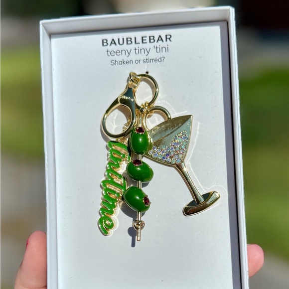 BaubleBar Teeny Tiny ’Tini Martini Bag Charm & Keychain - Picture 8 of 9